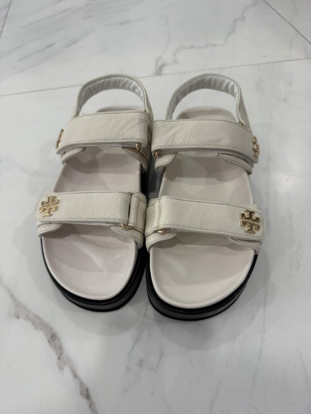 Tory Burch Kira Dual Strap Leather Sandal Women's Sizes 6, 7, 8.5 - Picture 6 of 6